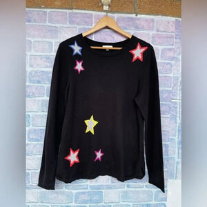 LISA TODD Stars Sweater cashmere blend large